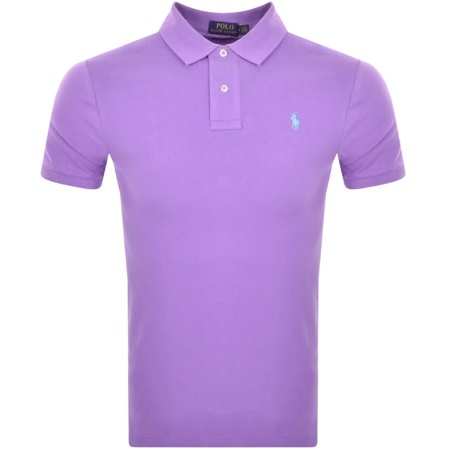 Ralph Lauren Slim Fit Polo T Shirt Purple | Mainline Menswear ca